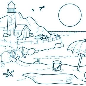 Раскраски Лето Раскраски Лето