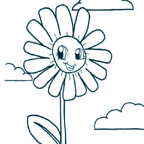 Раскраска Ромашка Раскраска Ромашка