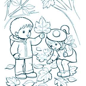 Раскраски Осенний листопад Раскраски Осенний листопад