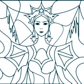 Раскраска Снежная Королева Раскраска Снежная Королева