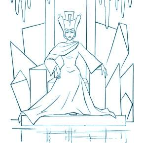 Раскраска Снежная Королева Раскраска Снежная Королева