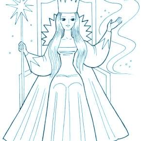 Раскраска Снежная Королева Раскраска Снежная Королева