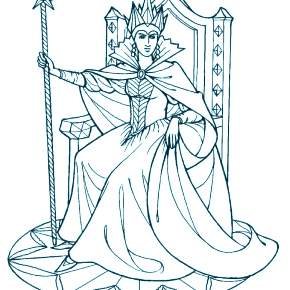 Раскраска Снежная Королева Раскраска Снежная Королева