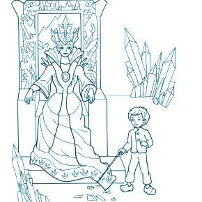 Раскраска Снежная Королева Раскраска Снежная Королева