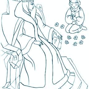 Раскраска Снежная Королева Раскраска Снежная Королева