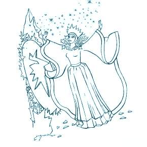 Раскраска Снежная Королева Раскраска Снежная Королева