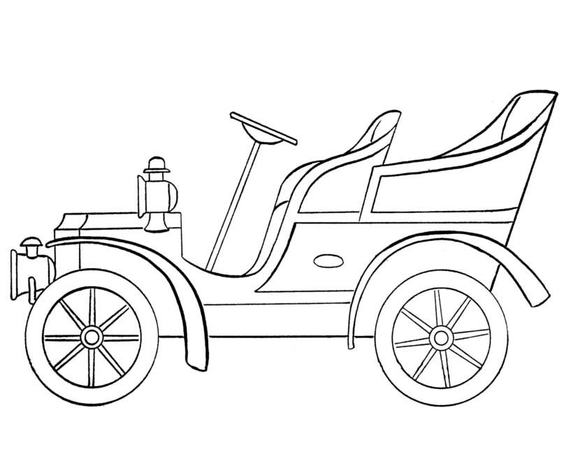 Первый автомобиль рисунок