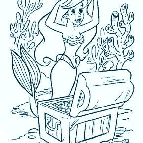 Раскраска Русалочка Раскраска Русалочка