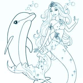 Раскраска Русалочка Раскраска Русалочка