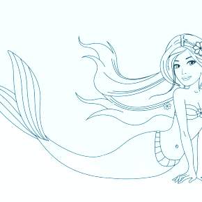 Раскраска Русалочка Раскраска Русалочка
