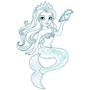 Раскраска Русалочка Раскраска Русалочка