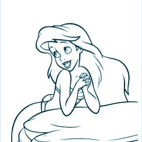 Раскраска Русалочка Раскраска Русалочка