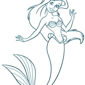 Раскраска Русалочка Раскраска Русалочка