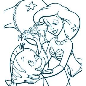 Раскраска Русалочка Раскраска Русалочка