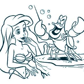 Раскраска Русалочка Раскраска Русалочка