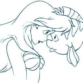 Раскраска Русалочка Раскраска Русалочка