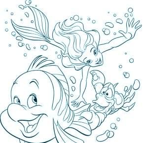 Раскраска Русалочка Раскраска Русалочка