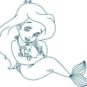 Раскраска Русалочка Раскраска Русалочка