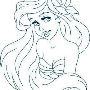 Раскраска Русалочка Раскраска Русалочка