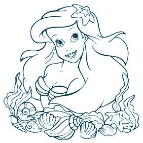 Раскраска Русалочка Раскраска Русалочка
