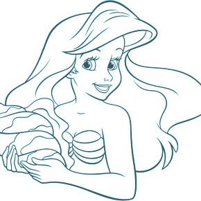 Раскраска Русалочка Раскраска Русалочка