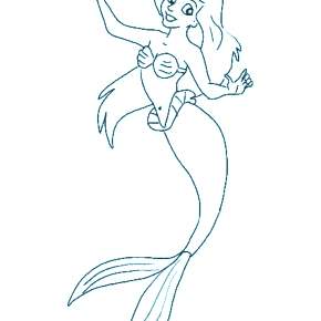 Раскраска Русалочка Раскраска Русалочка