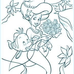 Раскраска Русалочка Раскраска Русалочка