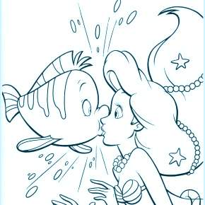 Раскраска Русалочка Раскраска Русалочка