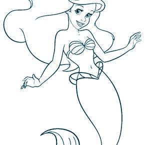 Раскраска Русалочка Раскраска Русалочка