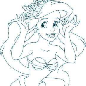 Раскраска Русалочка Раскраска Русалочка