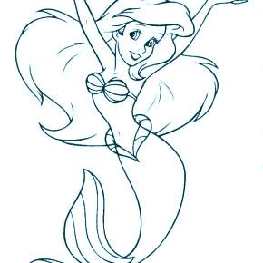 Раскраска Русалочка Раскраска Русалочка