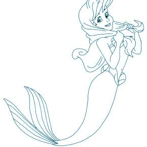 Раскраска Русалочка Раскраска Русалочка