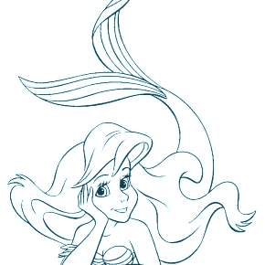 Раскраска Русалочка Раскраска Русалочка