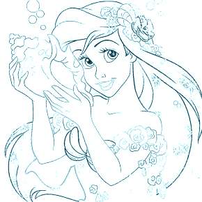 Раскраска Русалочка Раскраска Русалочка