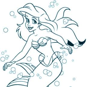 Раскраска Русалочка Раскраска Русалочка