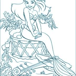 Раскраска Русалочка Раскраска Русалочка