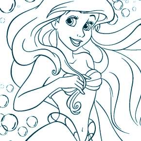 Раскраска Русалочка Раскраска Русалочка