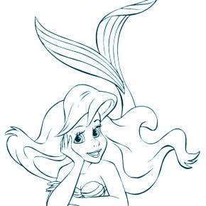 Раскраска Русалочка Раскраска Русалочка