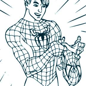 Раскраска Человека-Паука Раскраска Человека-Паука