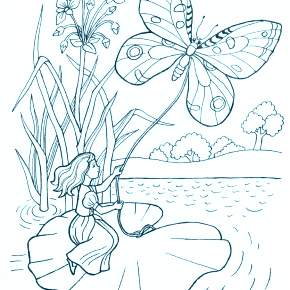 Раскраска Дюймовочка