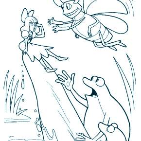 Раскраска Дюймовочка