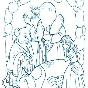 Раскраска Дюймовочка