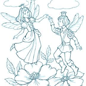 Раскраска Дюймовочка