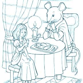 Раскраска Дюймовочка