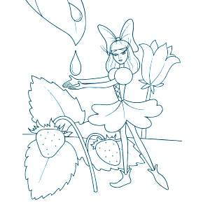 Раскраска Дюймовочка