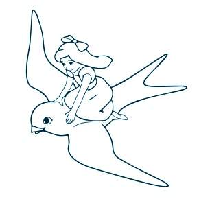 Раскраска Дюймовочка