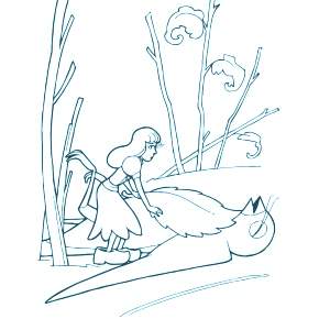 Раскраска Дюймовочка