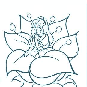 Раскраска Дюймовочка