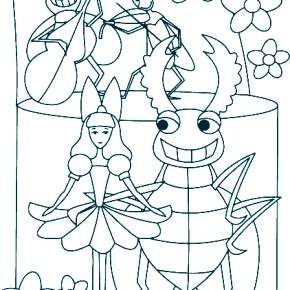 Раскраска Дюймовочка