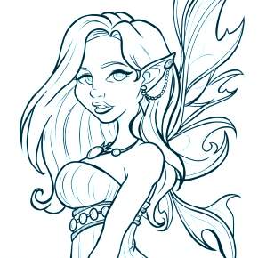 Раскраска Эльфы Раскраска Эльфы